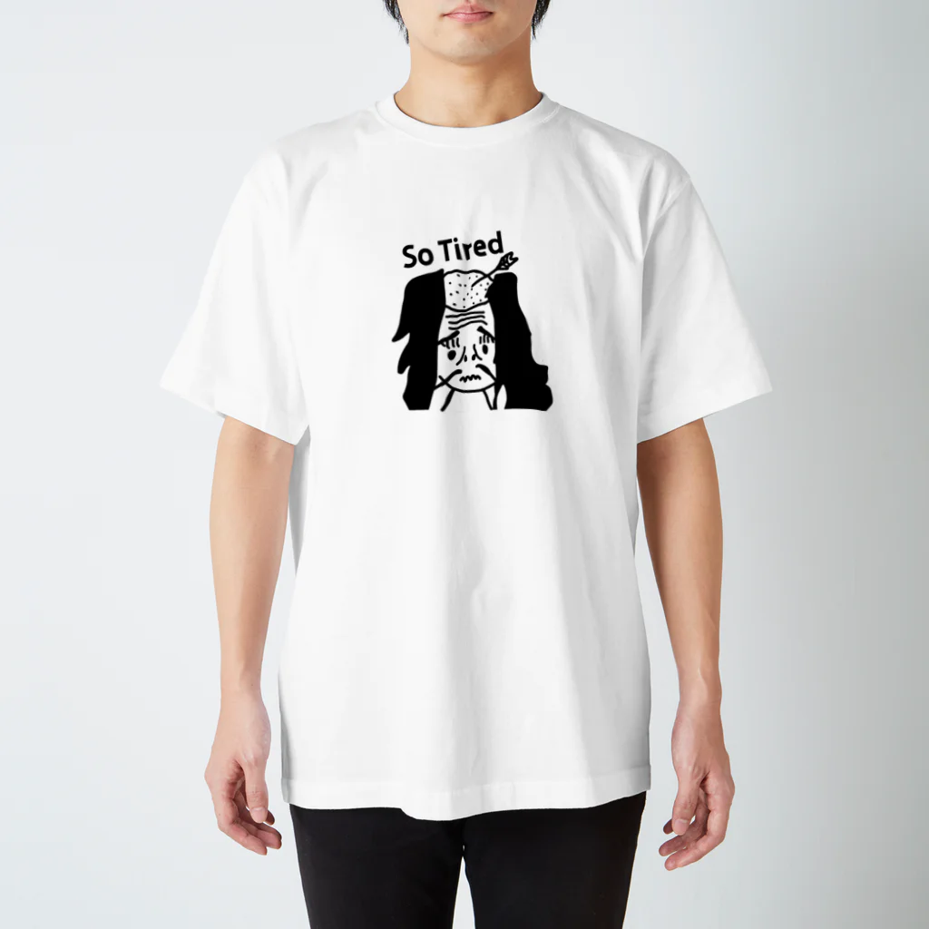 ☯Takashi Hosoya（細谷崇）の落ち武者 So Tired スタンダードTシャツ