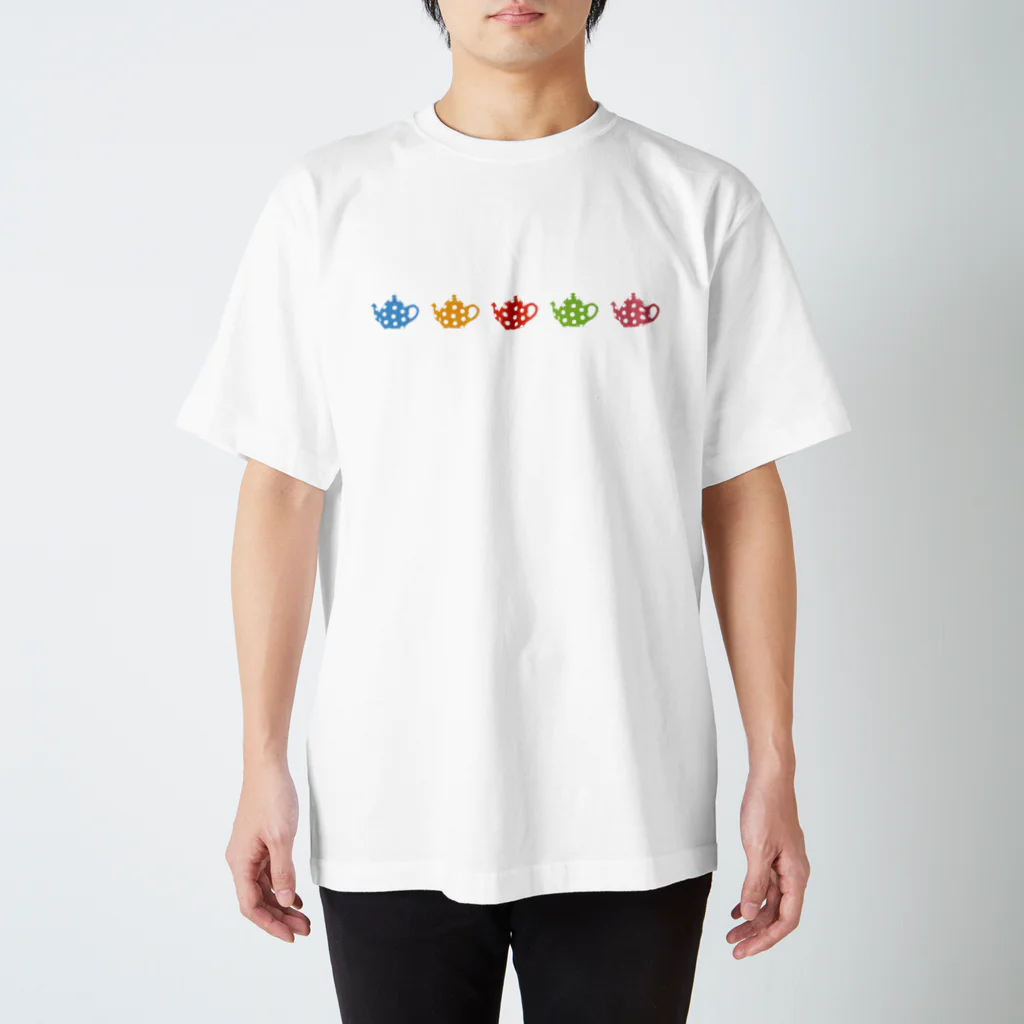 おぐらきょうこのPolka Dot Teapot Regular Fit T-Shirt