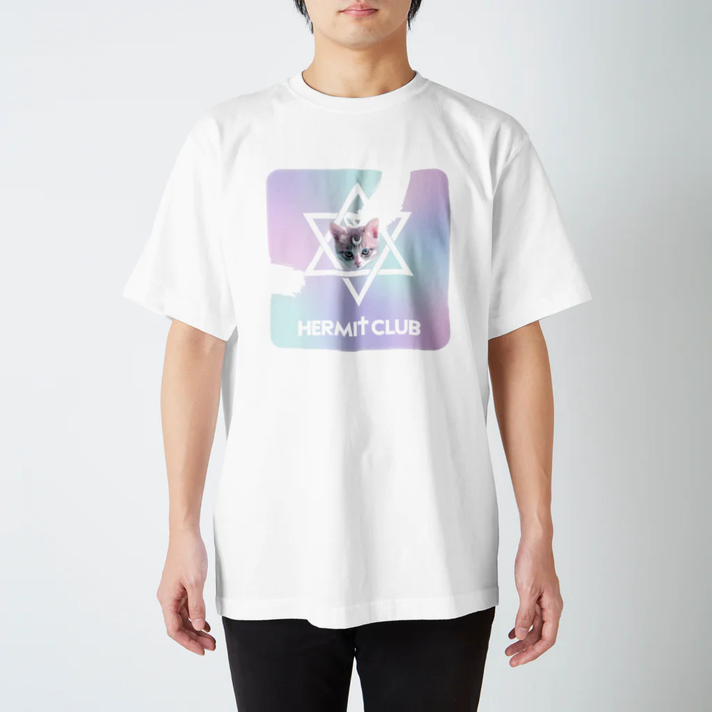 HERMIT CLUB 【 ハーミットクラブ 】の六芒星ねこ スタンダードTシャツ