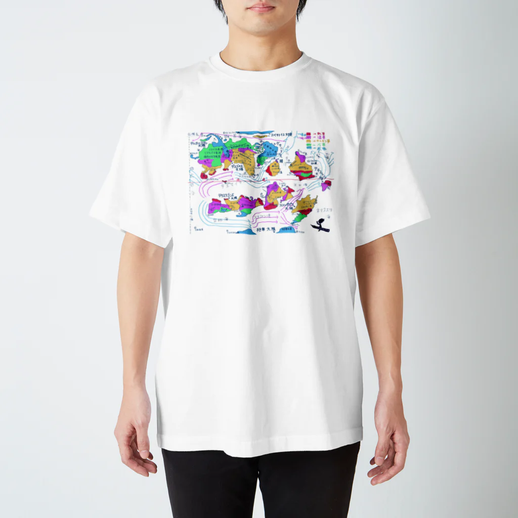 スビズンラ店の架空地図 スタンダードTシャツ