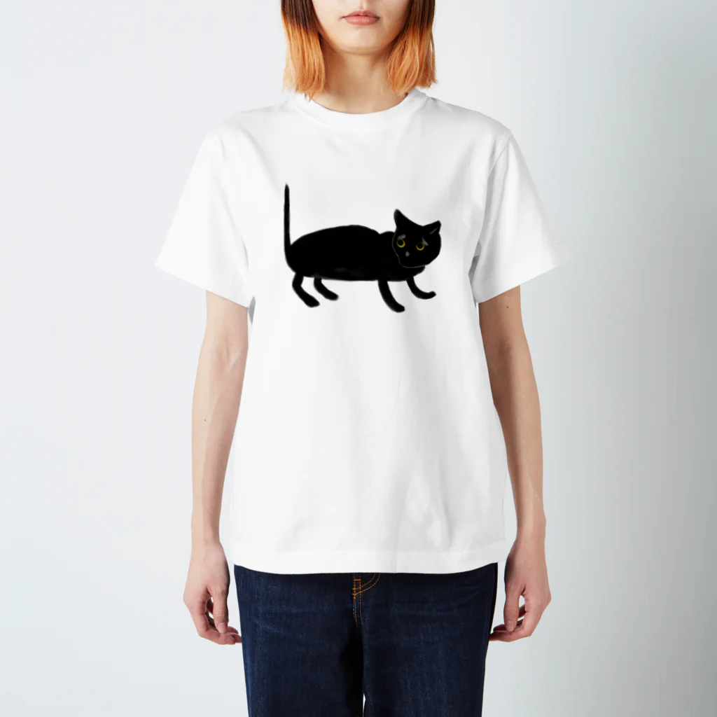Pippi the Black Catのくろねこきゃっとぴぴぴ Regular Fit T-Shirt