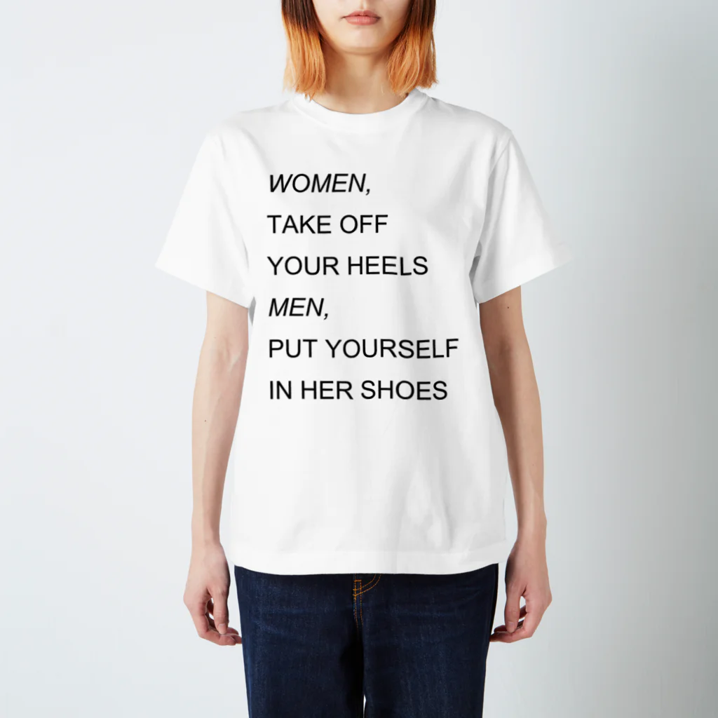 のこねこ屋のWOMEN&MEN black print Tシャツ スタンダードTシャツ