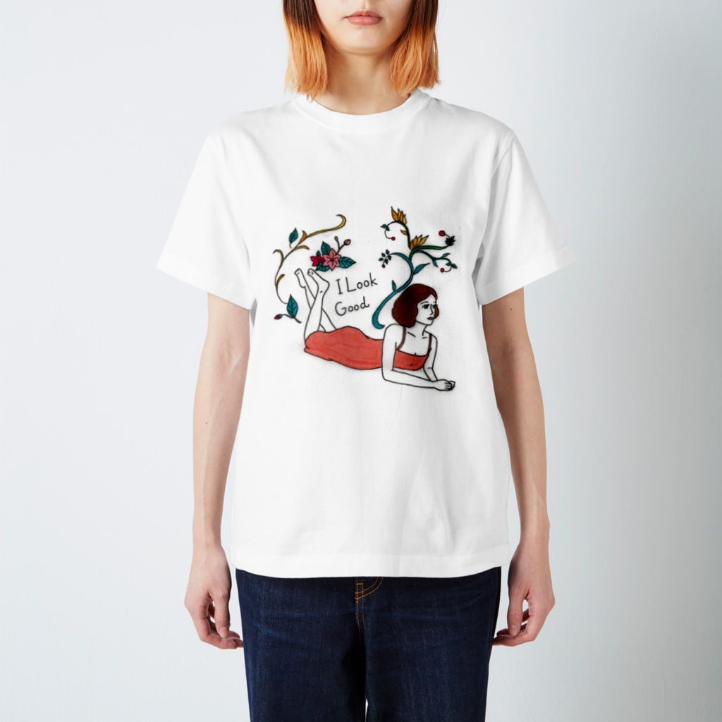 ペンと剣のI Look Good 2 -Feminist series Regular Fit T-Shirt