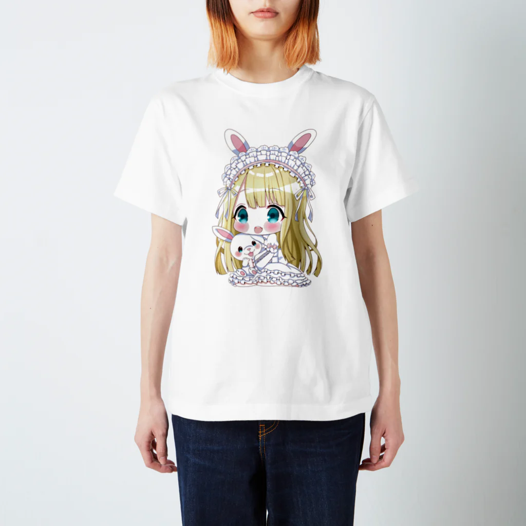 ꕤꕤひめこのお部屋ꕤꕤのひめこのうさちゃん抱っこシリーズ スタンダードTシャツ