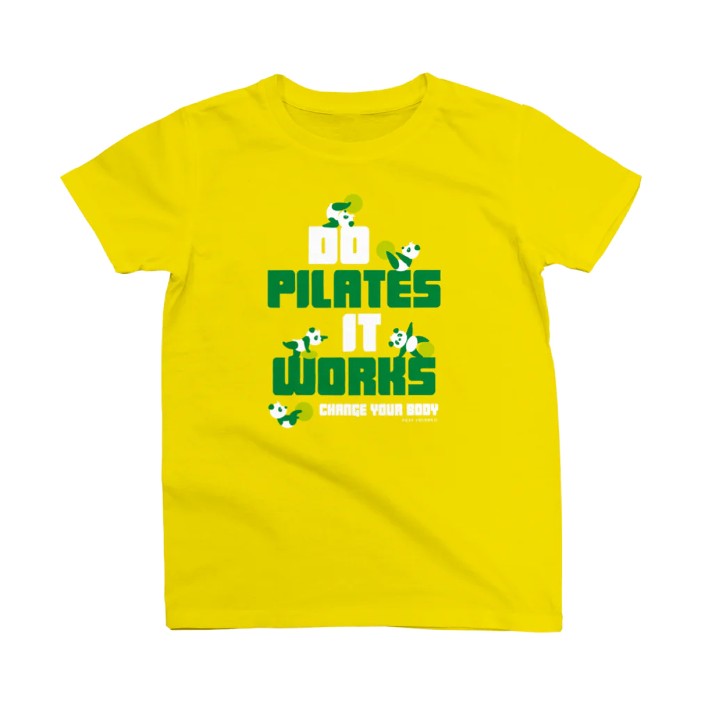 FOXY COLORSのピラティス PILATES ウェア パンダ Tシャツ green スタンダードTシャツ