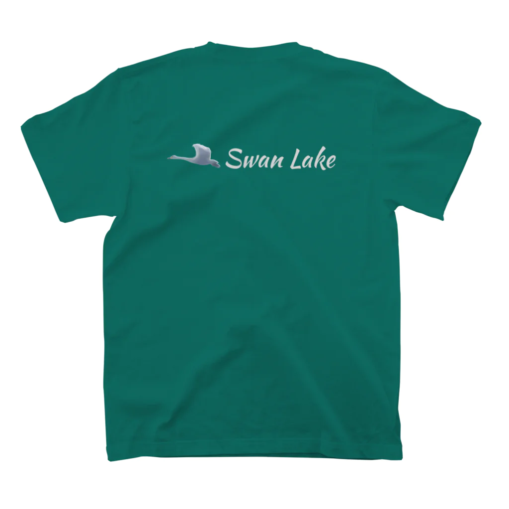 月夜のタツノオトシゴのSwan Lake スタンダードTシャツの裏面