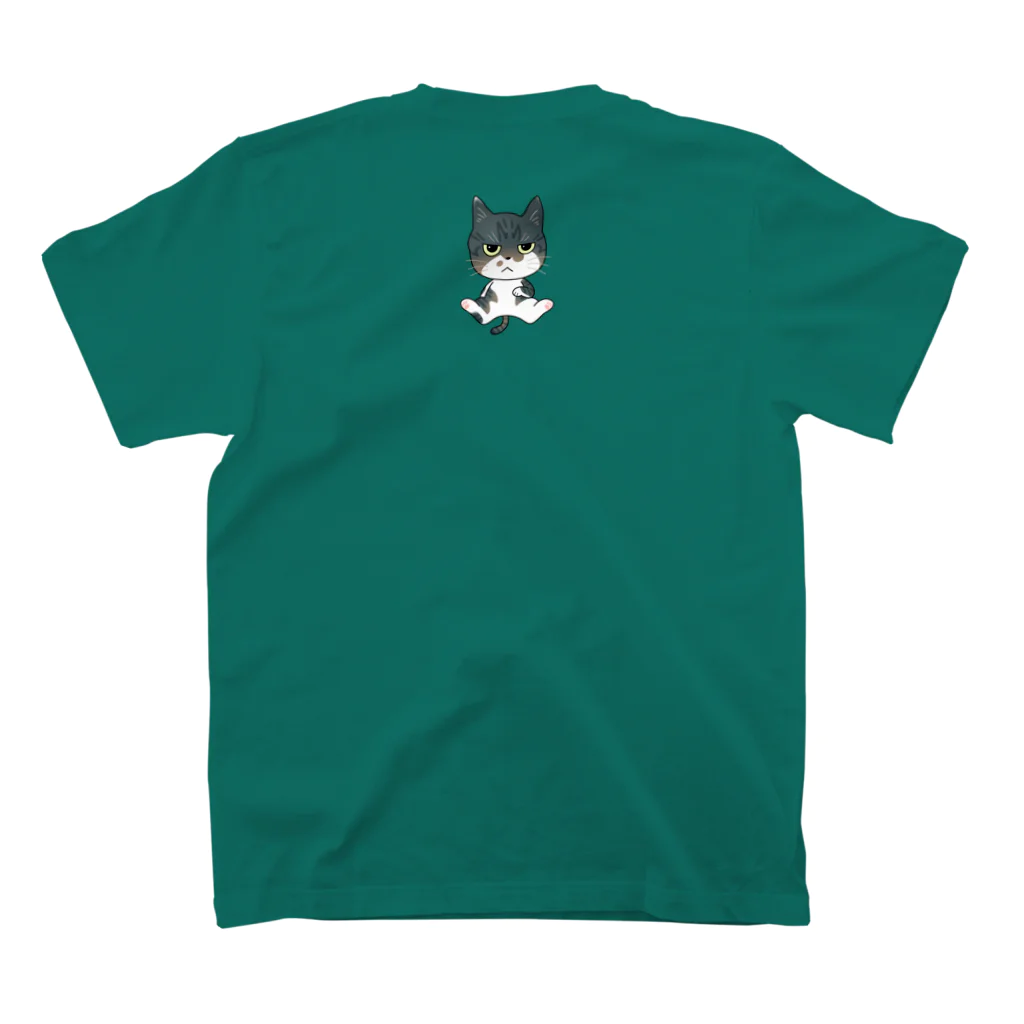 サバ白雑種猫のなめこちゃん屋のなめこちゃん（肖像画） Regular Fit T-Shirtの裏面