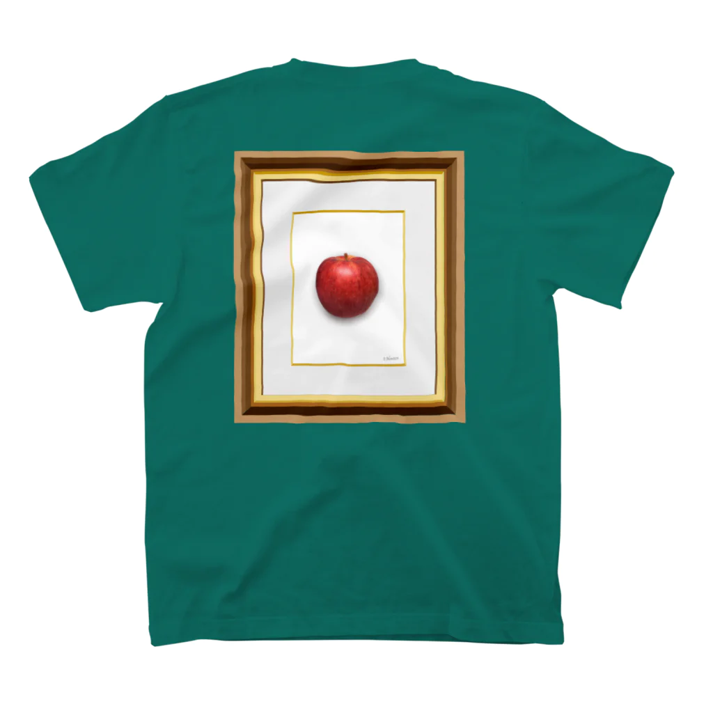 未来の画家のお店のニュートン「林檎」 Regular Fit T-Shirtの裏面