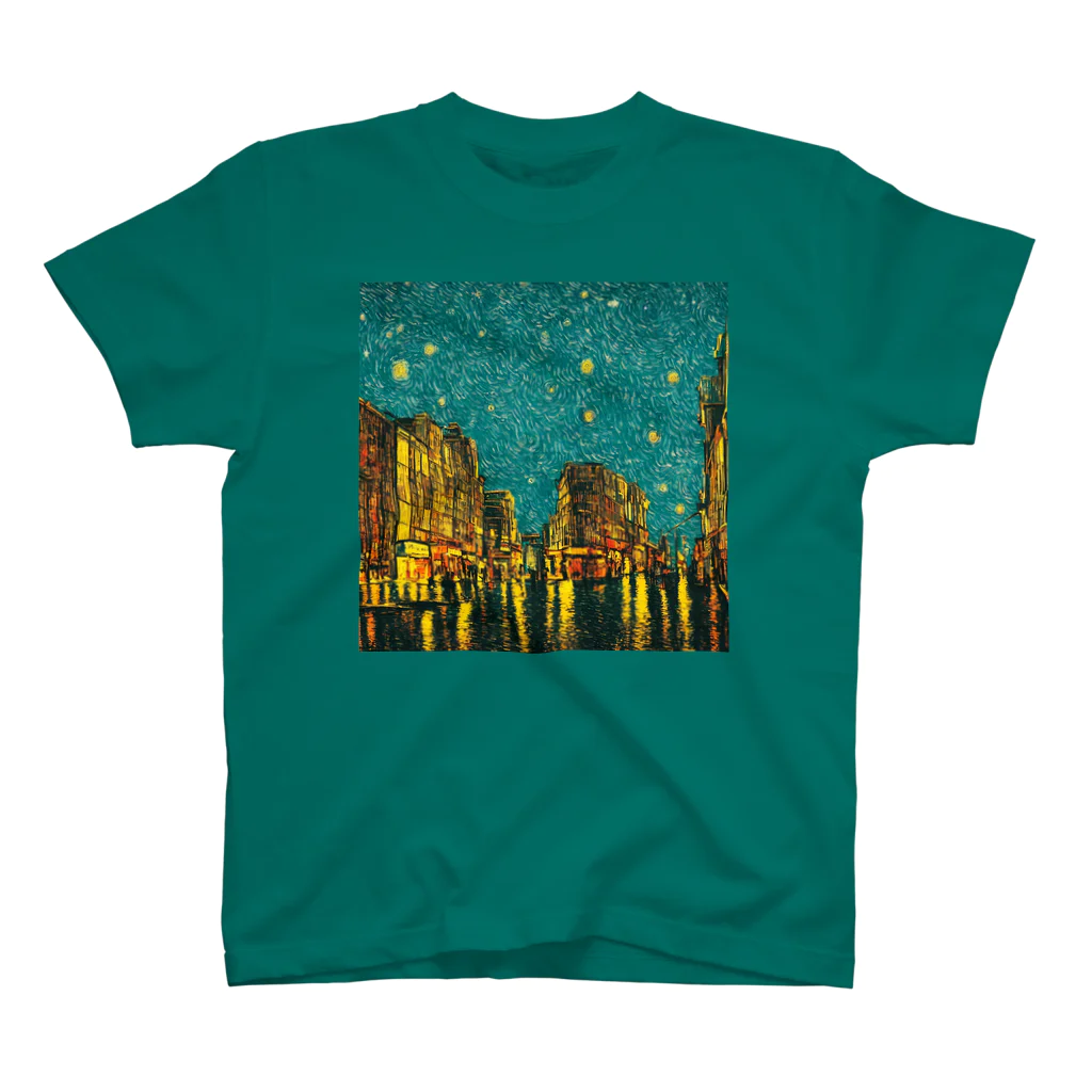 TakashiSのnight sky after rain スタンダードTシャツ