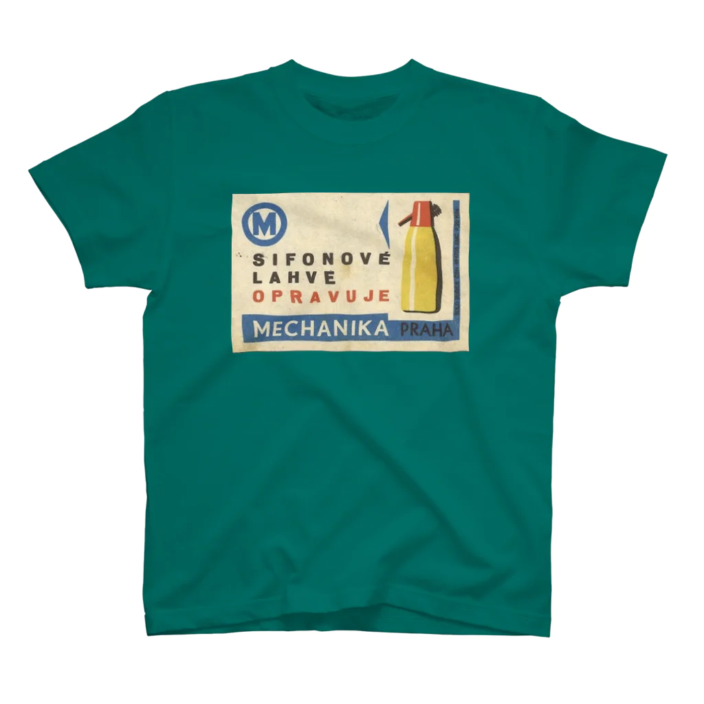 YS VINTAGE WORKSのチェコ・プラハ　マッチ箱　ミルク MECHANIKA PRAHA スタンダードTシャツ