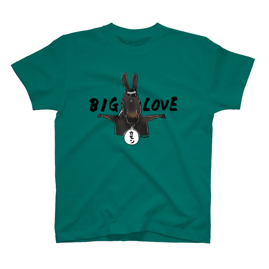 SHIROFUNE_mooooのBIG LOVE 黒鹿毛 Regular Fit T-Shirt