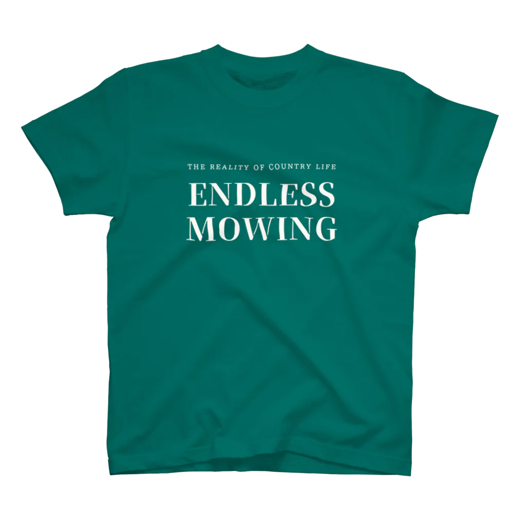 THE REALITY OF COUNTRY LIFEのENDLESS MOWING / WHTXT スタンダードTシャツ