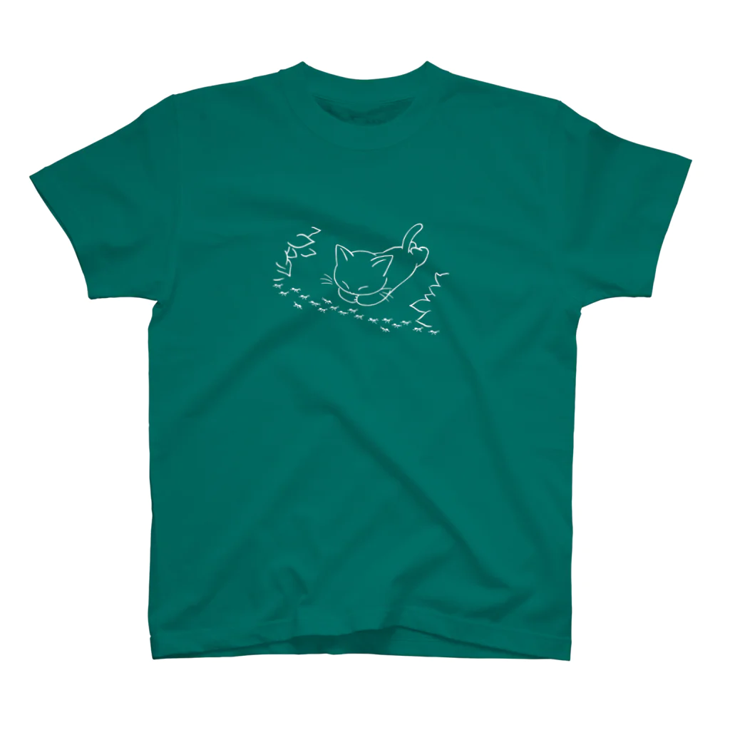 のんびりイラスト商店のアリの行列ねこ Regular Fit T-Shirt