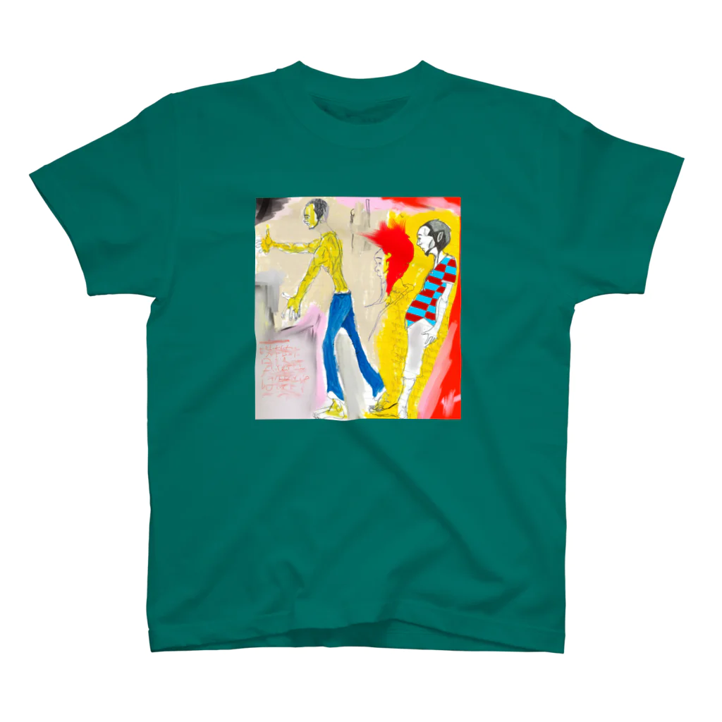 㐂十ショップの抽象絵アイテム Regular Fit T-Shirt