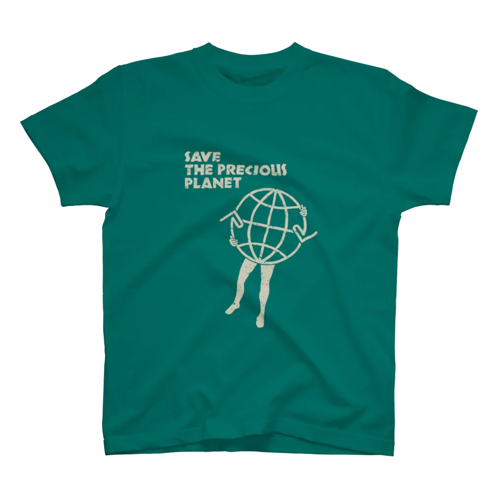 ニャンモナイト商會のSave the precious planet スタンダードTシャツ