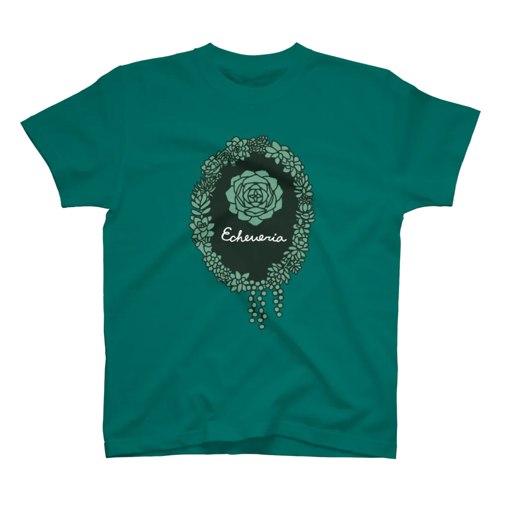 Alba spinaのエケベリア グリーン スタンダードTシャツ