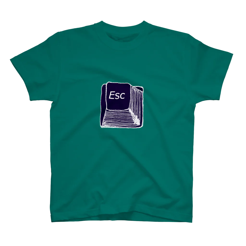 NIKORASU GOのユーモアデザイン「ESC」 スタンダードTシャツ