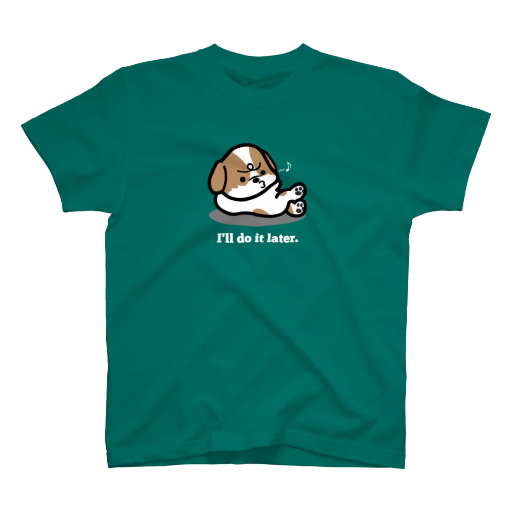 ぽんずのLovelyシーズー犬グッズのやる気のないシーズー(ShihTzu) スタンダードTシャツ