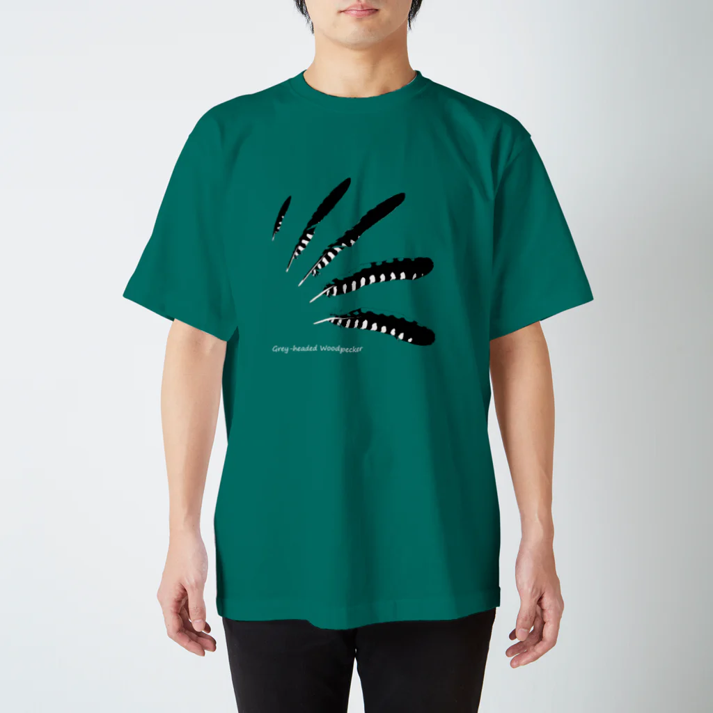 ハネクラシのヤマゲラノハネアツメ　　濃い色のTシャツ用 スタンダードTシャツ