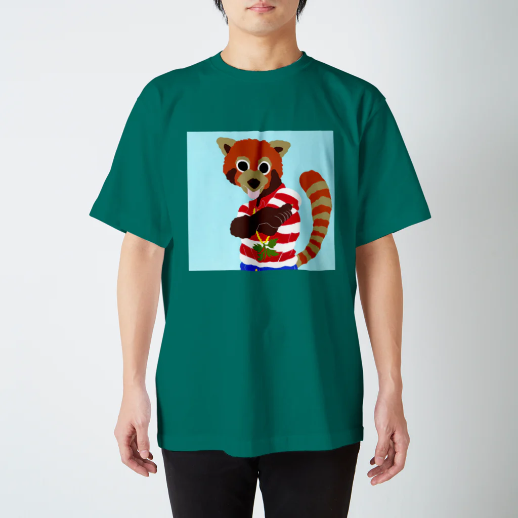 rakugakitt7のold school(レッサーパンダ)  スタンダードTシャツ