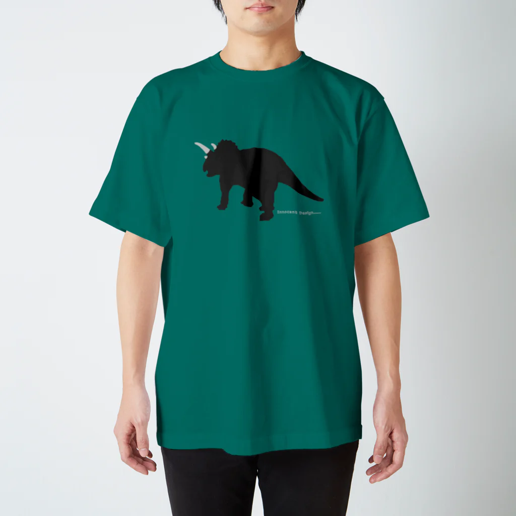 Innocent_Designのトリケラトプスのシルエット Regular Fit T-Shirt