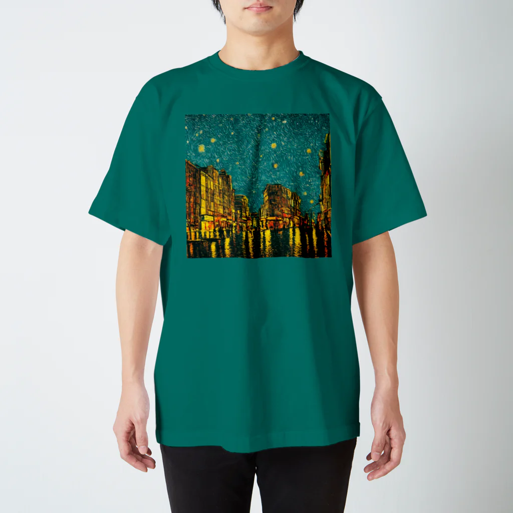 TakashiSのnight sky after rain スタンダードTシャツ