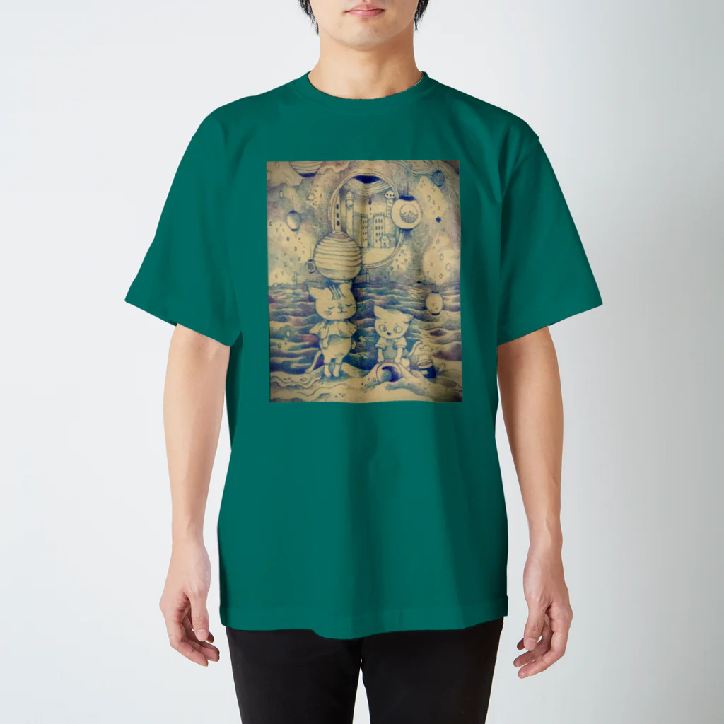 はっとの猫の絵 Regular Fit T-Shirt