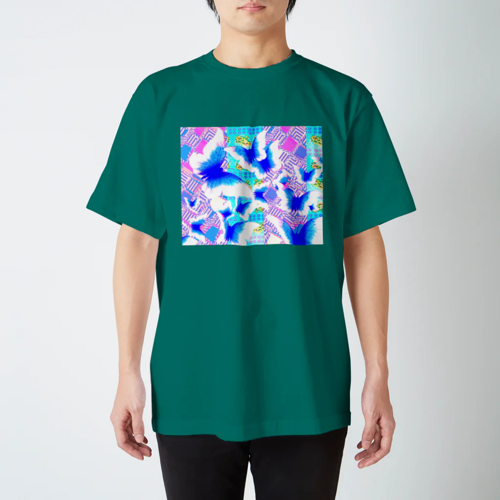 ✨🌈✨ユラクラカン🇯🇵 ✨🌈✨の🦋🌈🦋新世界バタフライエフェクト🦋🌈🦋 スタンダードTシャツ