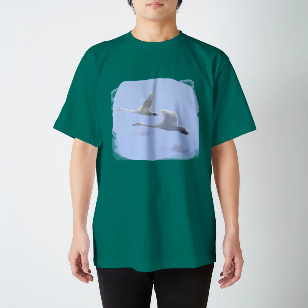 月夜のタツノオトシゴのSwan Lake スタンダードTシャツ