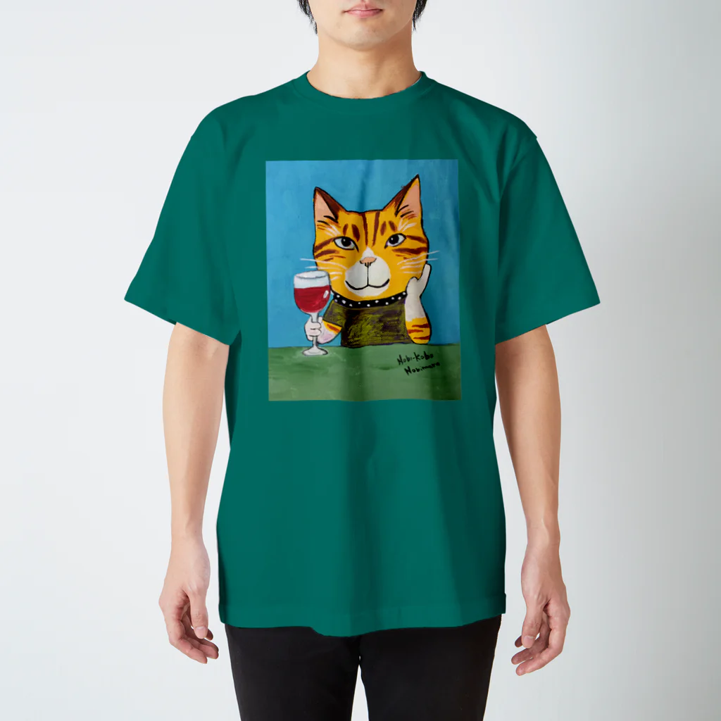 のび工房のワインねこ Regular Fit T-Shirt