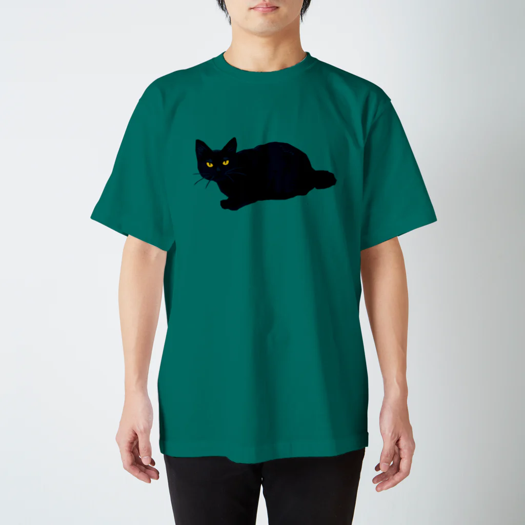 喫茶こぐまやのドヤ顔黒猫 スタンダードTシャツ