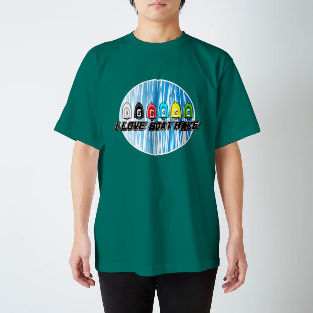 牛川 暗のグッズショップのボートレース６号艇（〇ロゴ） スタンダードTシャツ