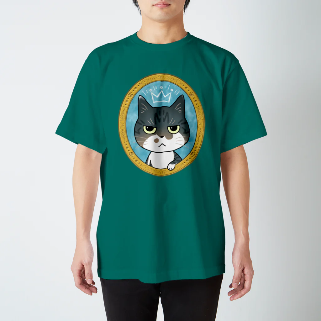 サバ白雑種猫のなめこちゃん屋のなめこちゃん（肖像画） スタンダードTシャツ
