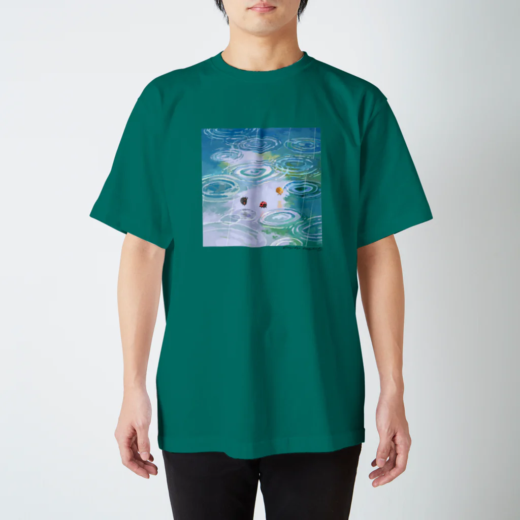 ノザキ-Nozakiの波紋を広げるてんとう虫 スタンダードTシャツ