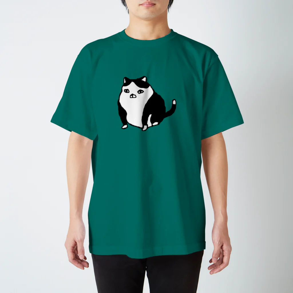 monimalの例の猫まんなか スタンダードTシャツ