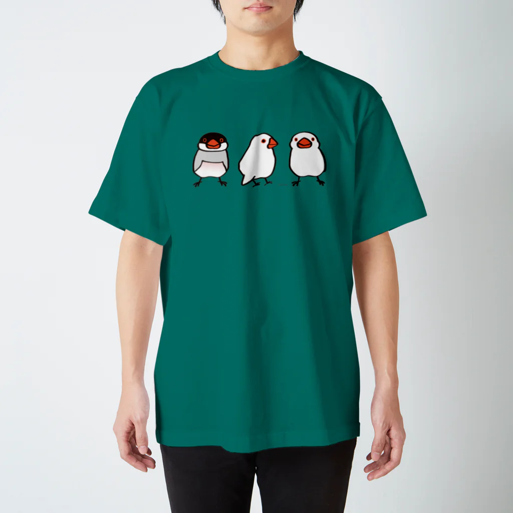 文鳥堂のわんぱく文鳥 スタンダードTシャツ