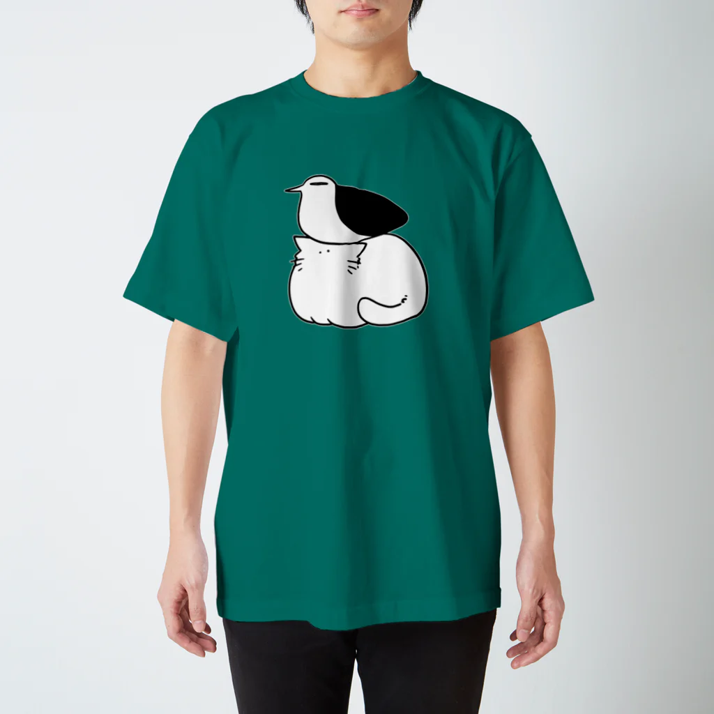 猫鍋のカモメと猫 スタンダードTシャツ