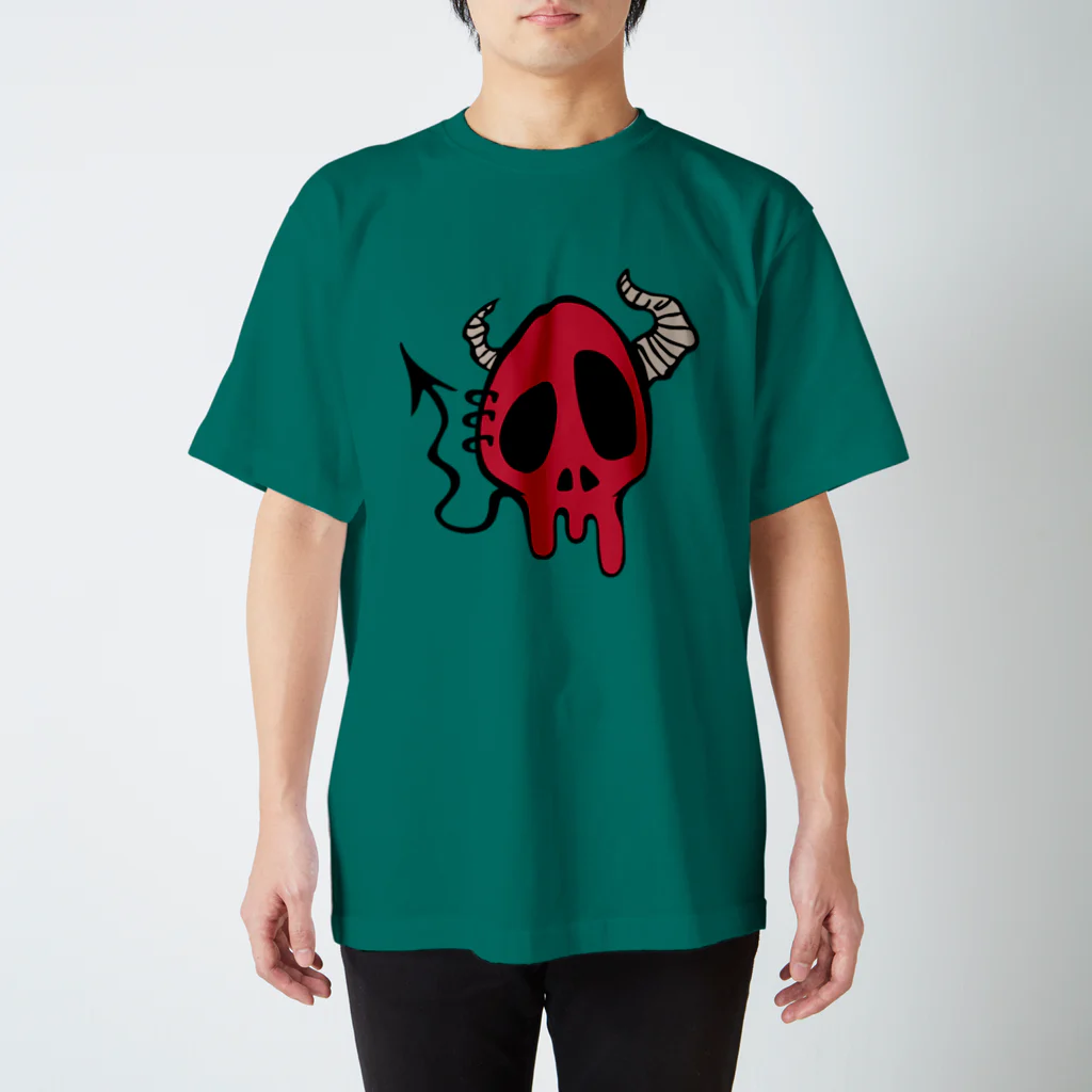 CUBIC ITEMのDevil Skull-Red- Regular Fit T-Shirt