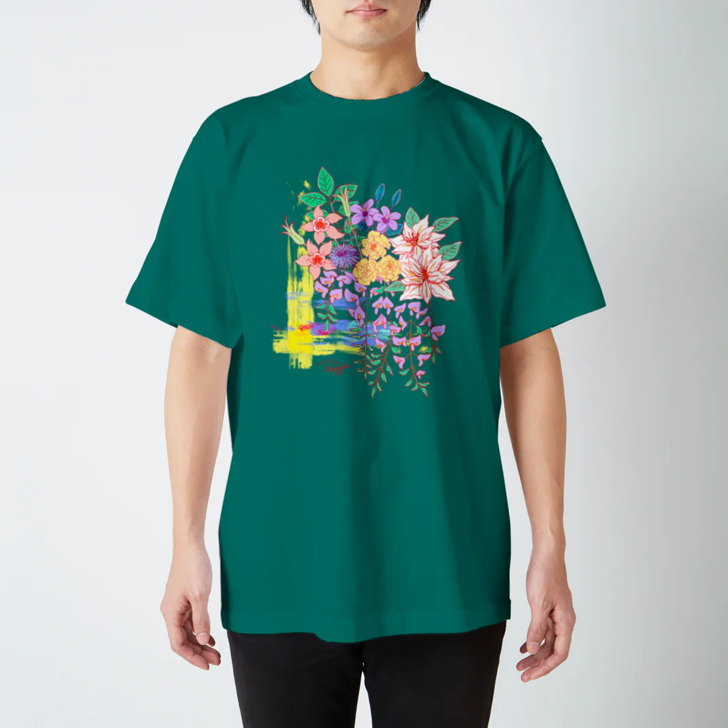 Aya Tagawaの五月のお花盛りだくさん スタンダードTシャツ