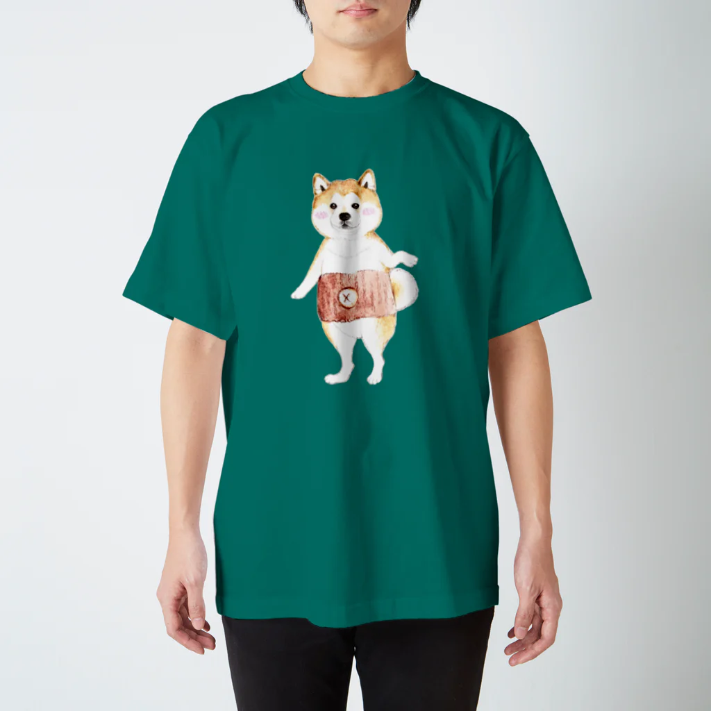 wankorosobaのでべその付いた腹巻 スタンダードTシャツ