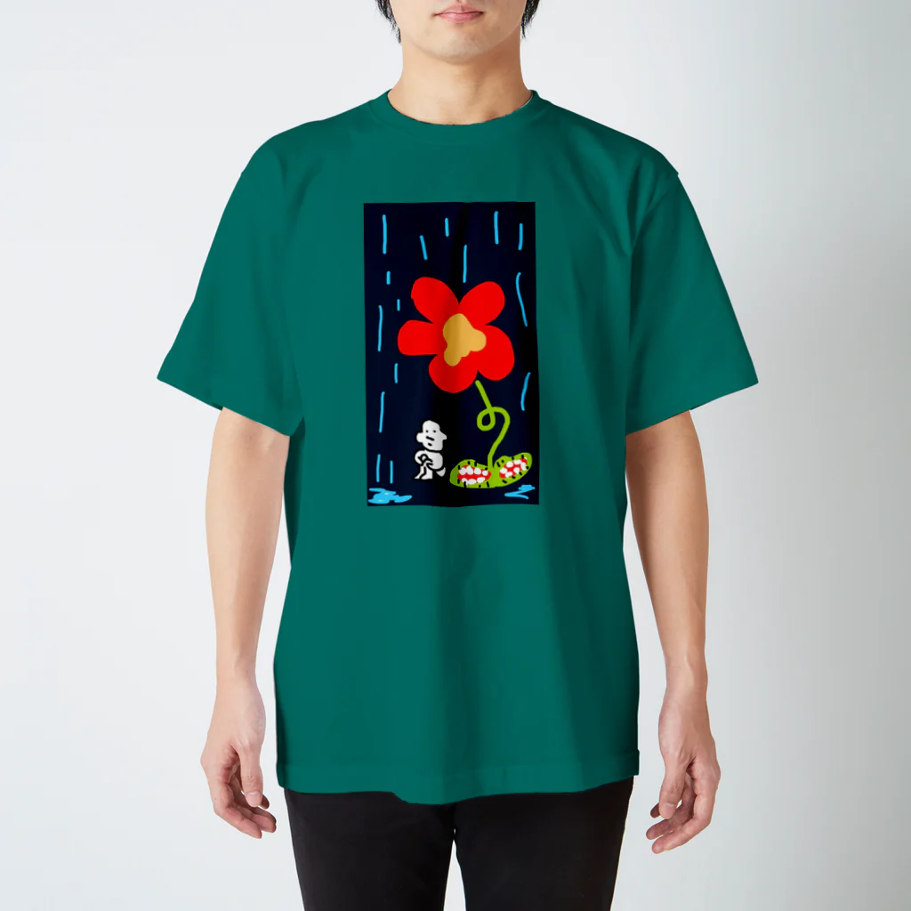 ちびがっつ！のはなde雨宿りガッツ スタンダードTシャツ