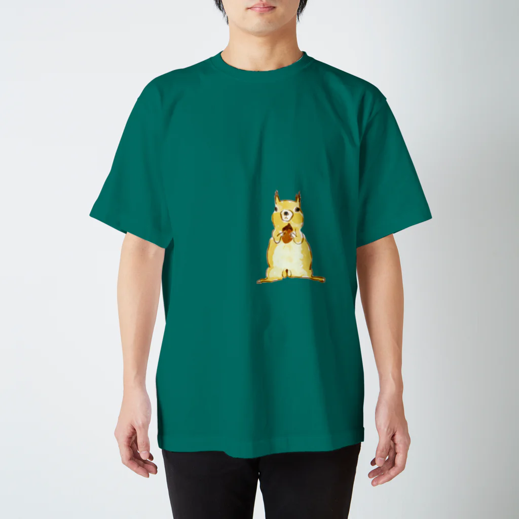 papricaのどんぐりとリス スタンダードTシャツ