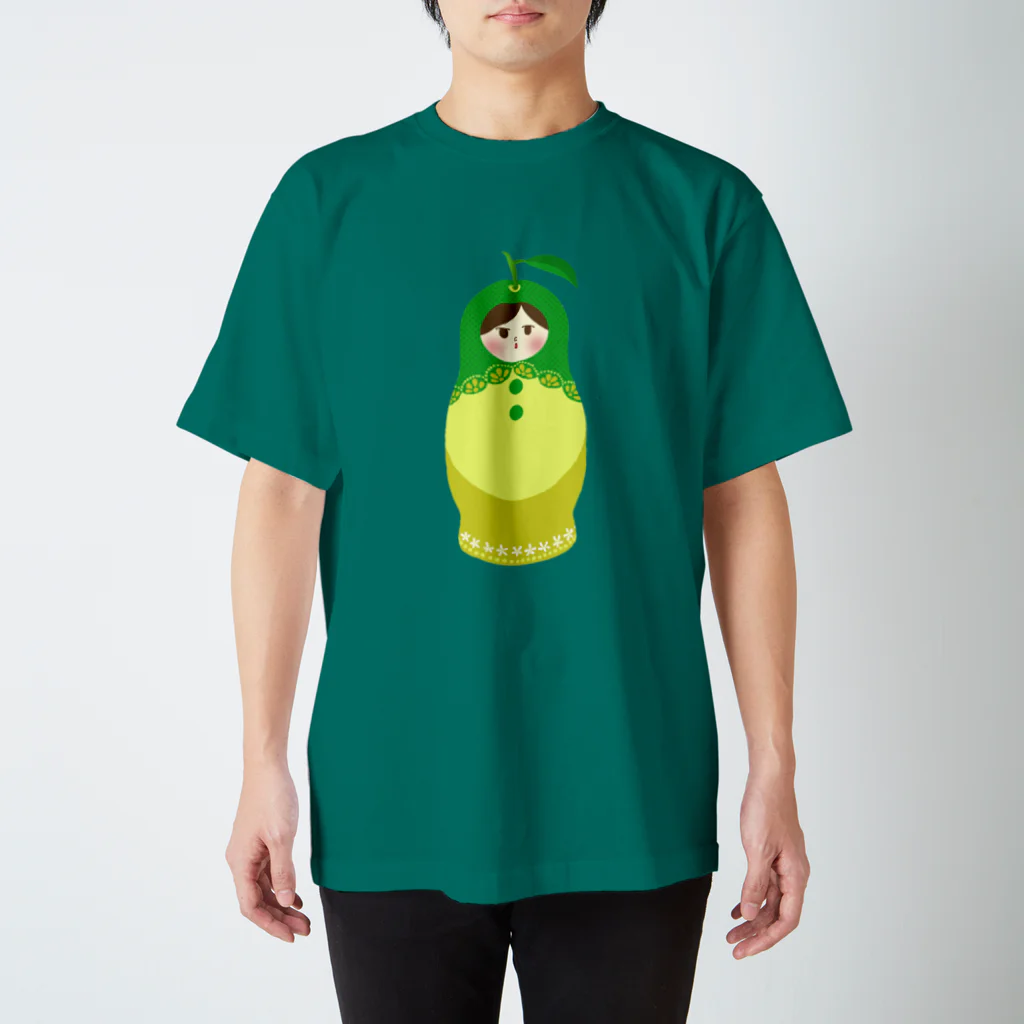 マカロン28号の[九州・大分]かぼすマトリョーシカさん スタンダードTシャツ