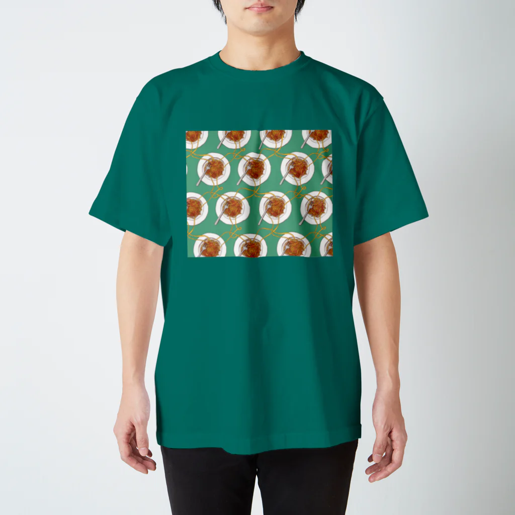 satok0のトマトスパゲティ − スパゲティを絡ませて 緑 スタンダードTシャツ