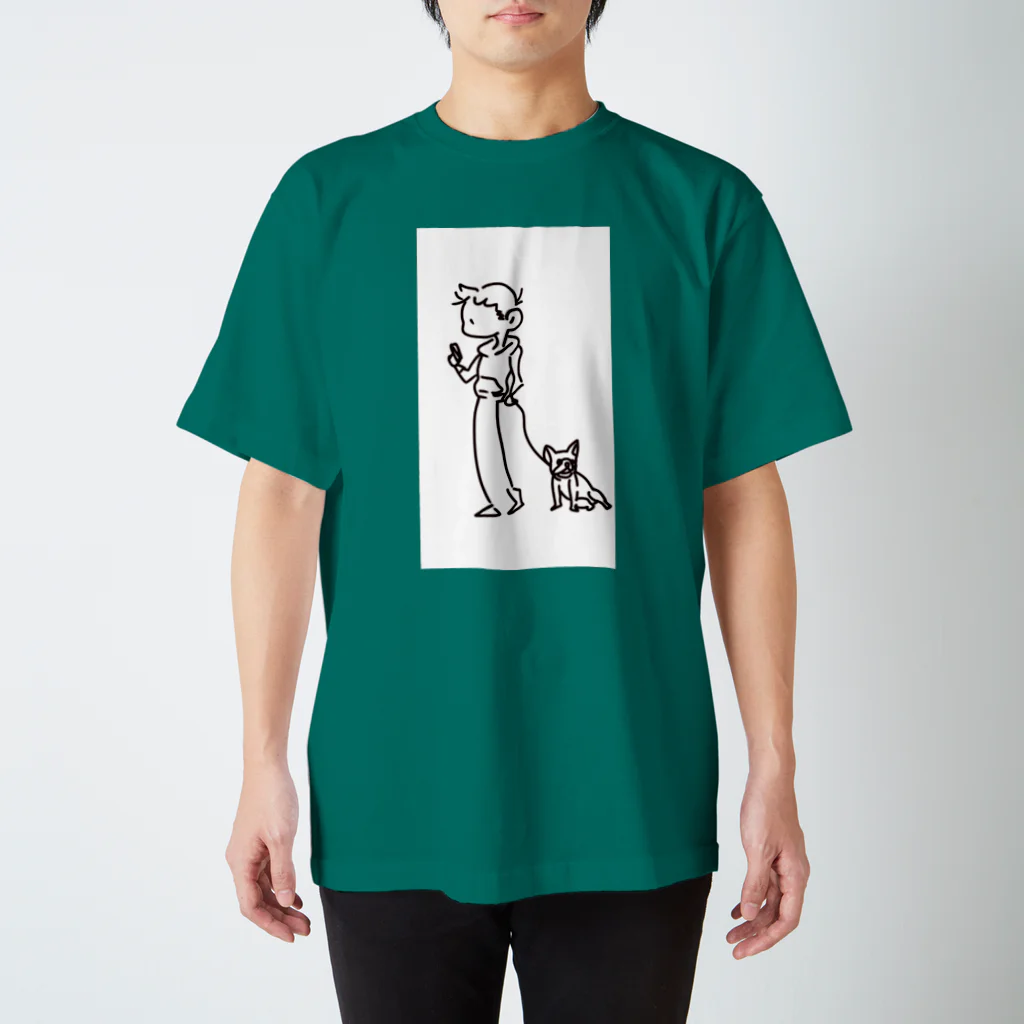 Boston ShopのDog-walking...？ Regular Fit T-Shirt