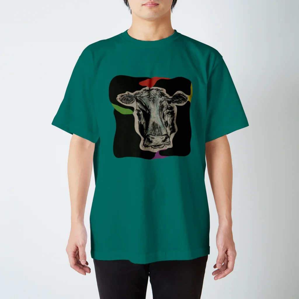 hehehe のikasu cow スタンダードTシャツ