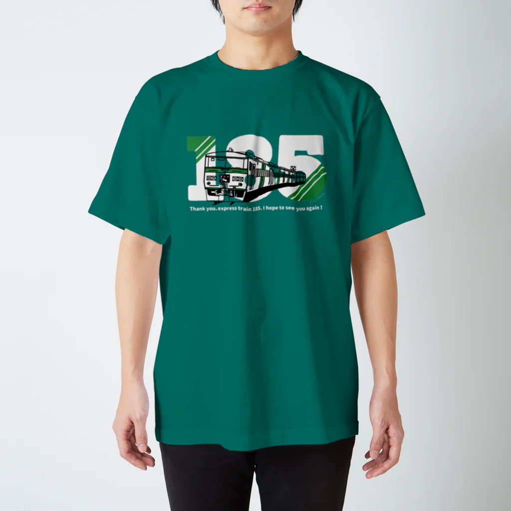 やすこーん（YASCORN）鉄道の鉄道：「踊り子」185系デザイン（線画） Regular Fit T-Shirt
