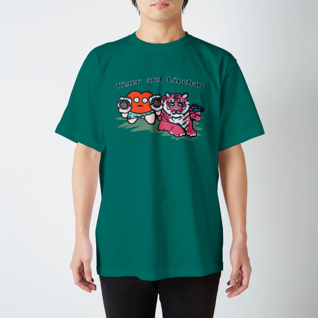 リップちゃんズ SHOPの タイガーあんどリップちゃん4 スタンダードTシャツ