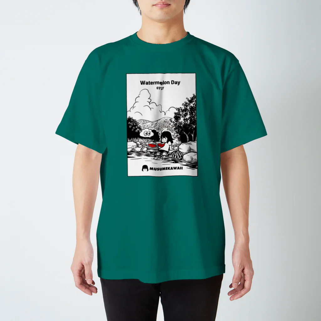 MUSUMEKAWAIIの0728「スイカの日 」 Regular Fit T-Shirt