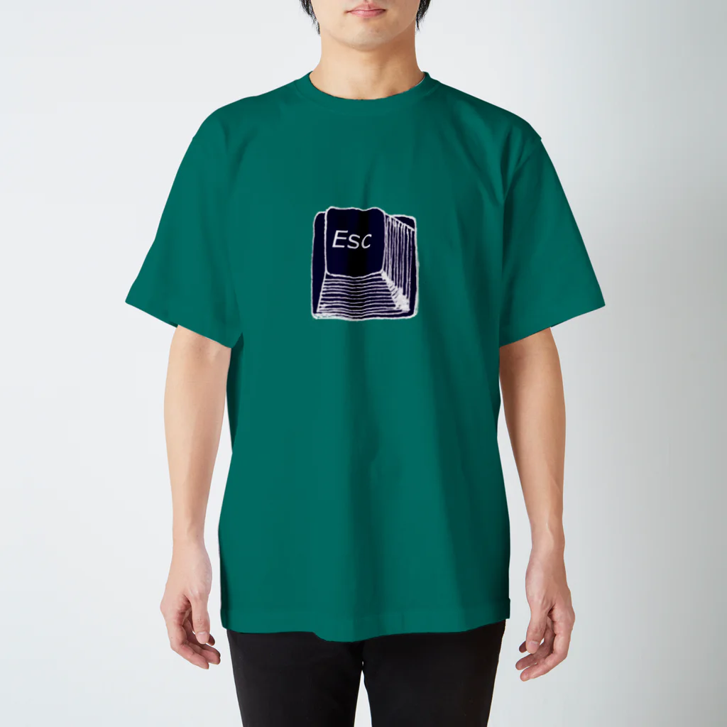 NIKORASU GOのユーモアデザイン「ESC」 Regular Fit T-Shirt